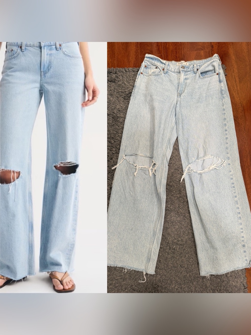 Abercrombie & Fitch Low Rise Ultra Loose Jeans
